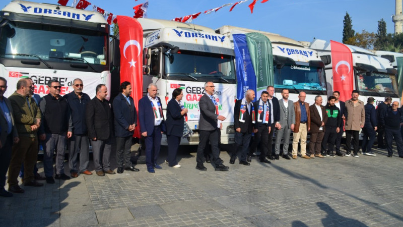 Gebze'den Gazze'ye 10 yardım tırı